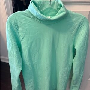 Athleta Light Green Ribbed Top
